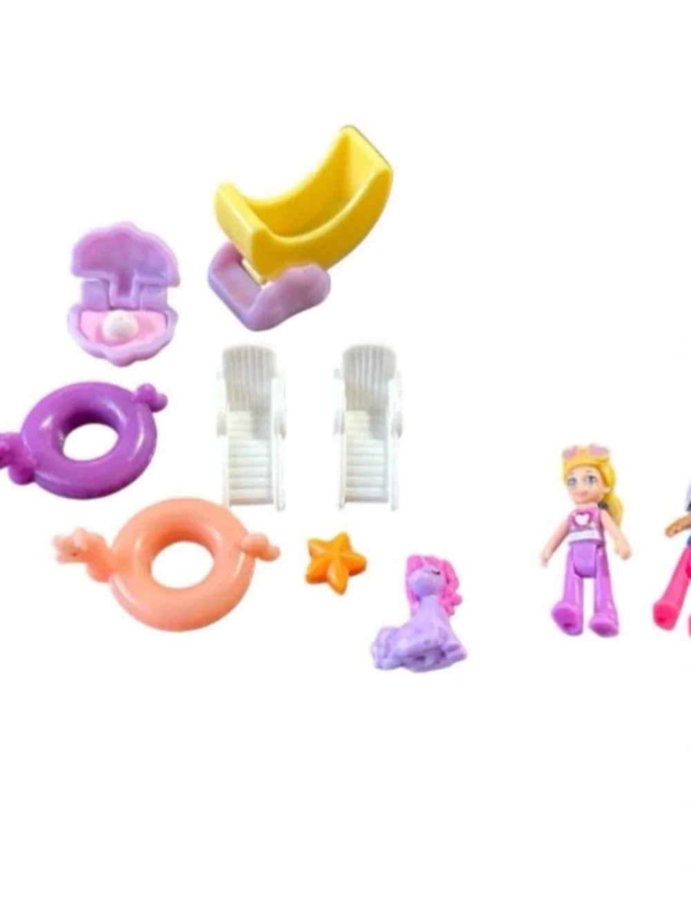 Polly Pocket Playhouse 2022 Mattel 11 Piece Set Dolls Furniture Mini Toys